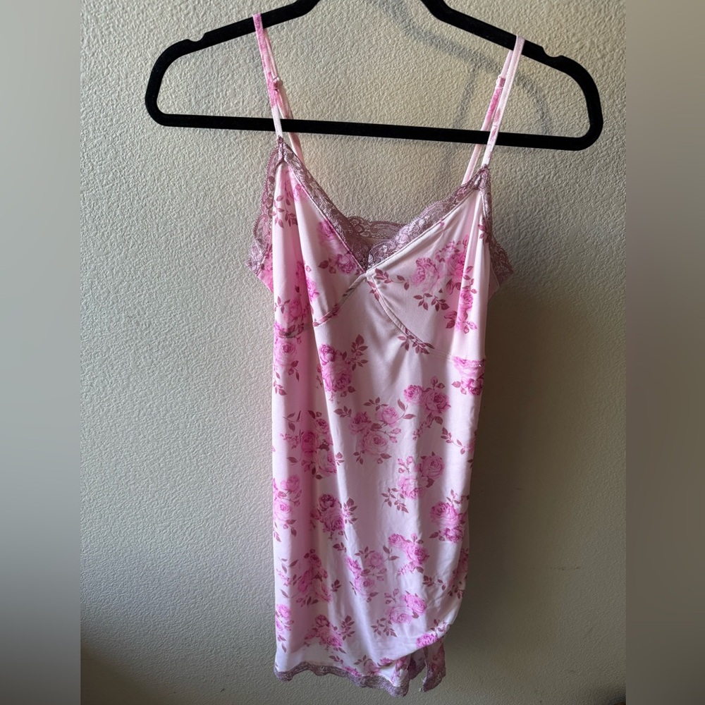Wild Fable Pink Floral Lace Chemise